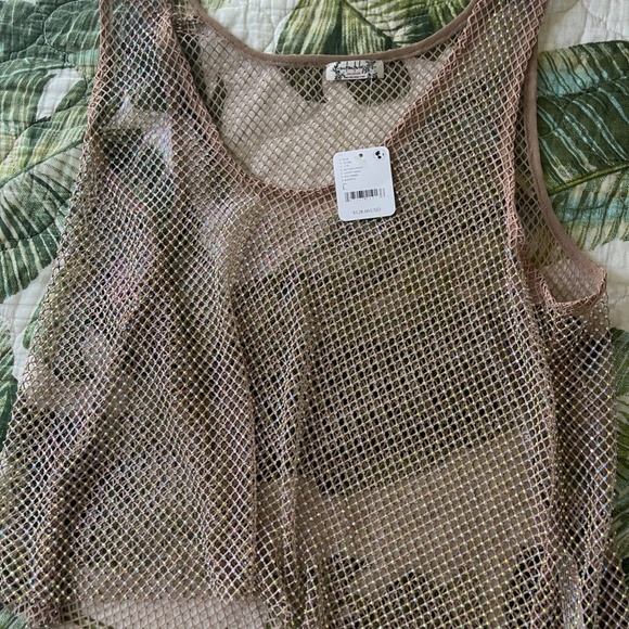 Free People Filter Finish Cami in Blush Sands Size L - Picture 3 of 3